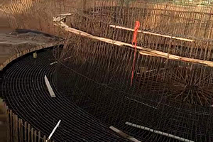 临沂砼烟囱新建施工现场